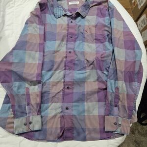 Tommy Bahama Purple and Blue Plaid Shirt
